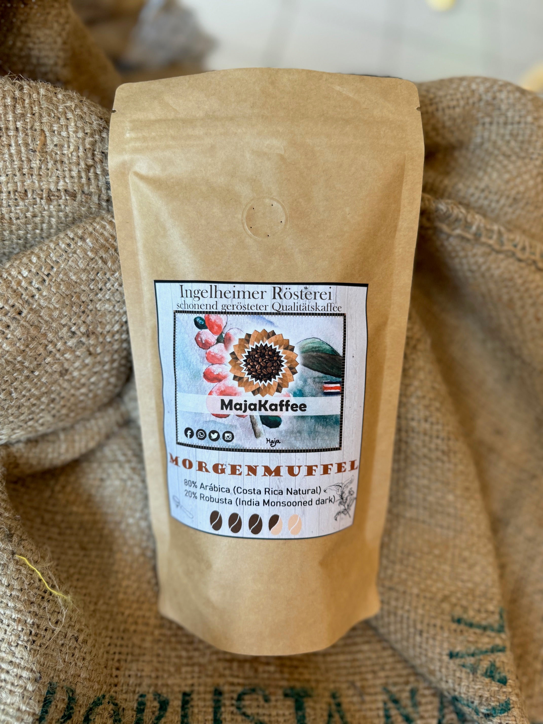 Photo of MajaKaffee- Aromatischer Espresso "Morgenmuffel", 80% Arábica (Costa-Rica natural) & 20% Robusta (Canephora)