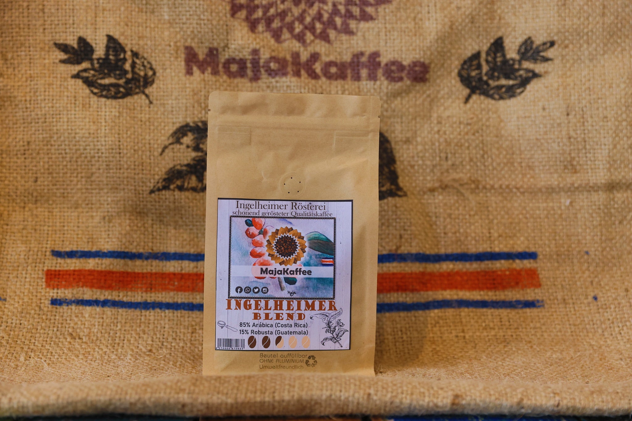 Photo of MajaKaffee- Milder Espresso "Ingelheimer Blend", 85% Arábica (Costa-Rica) & 15% Robusta (Canephora)