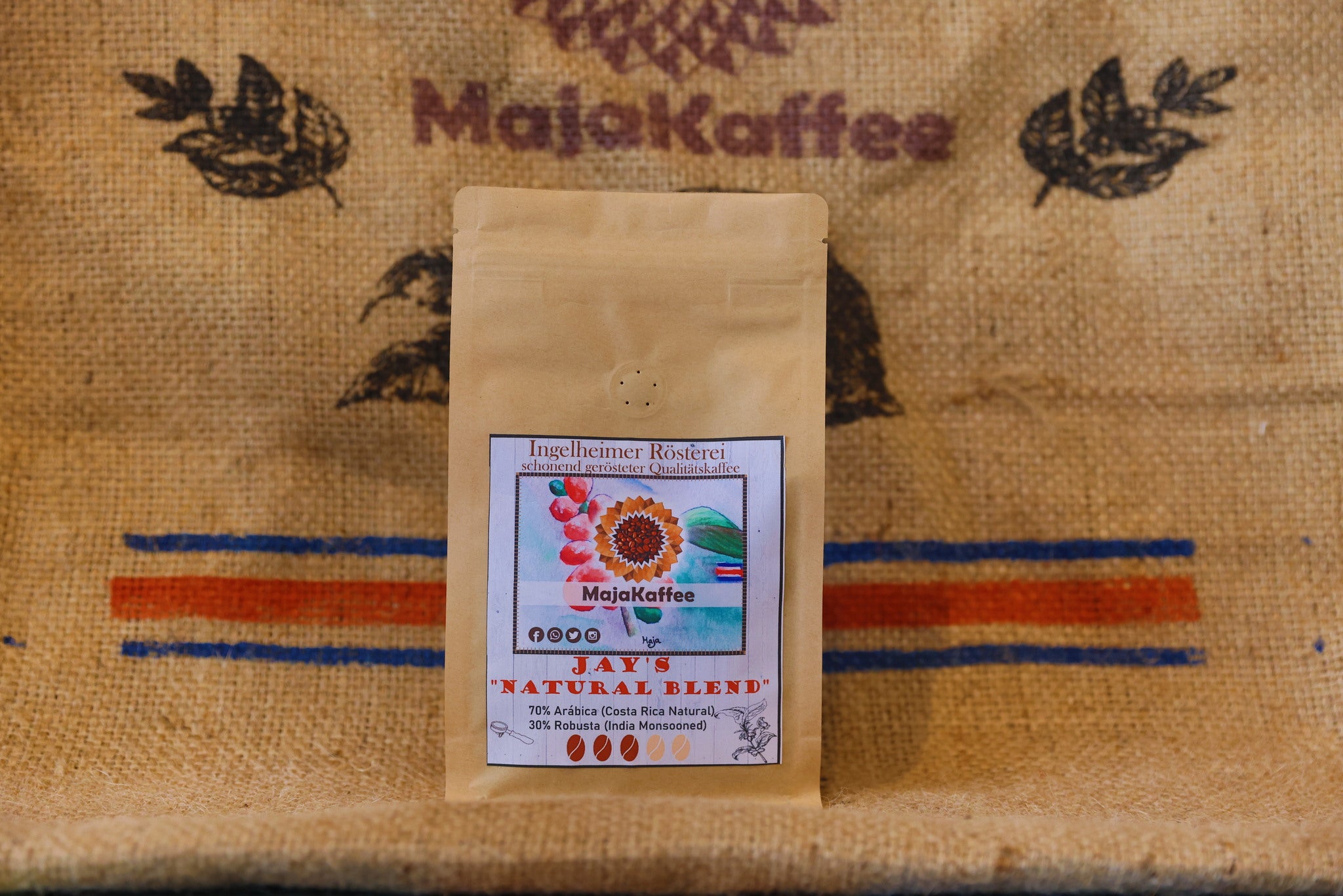 Photo of MajaKaffee- aromatischer Espresso "Jay´s Natural Blend", 70% Arábica (Costa-Rica natural) & 30% Robusta