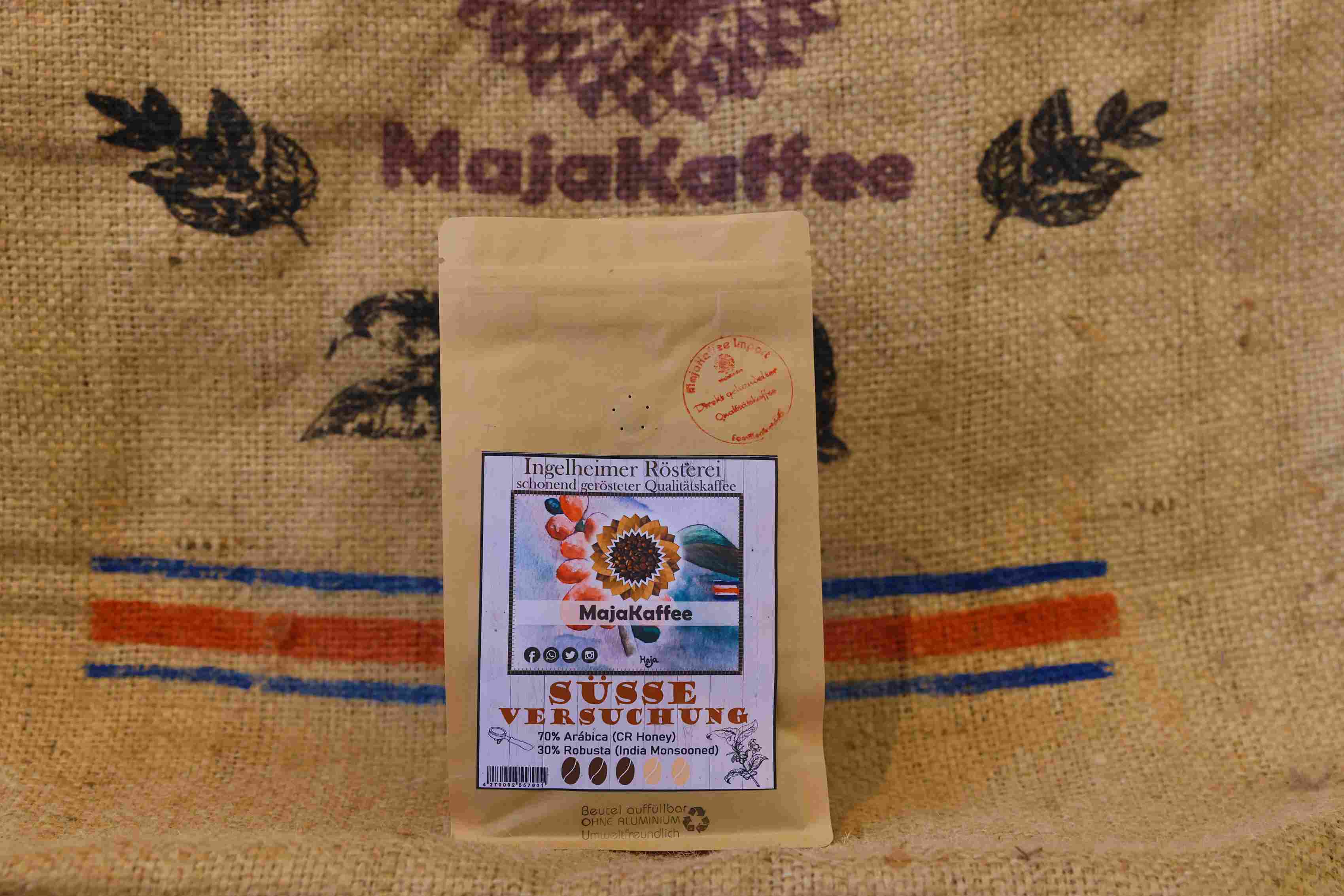 Photo of MajaKaffee Espresso "Süße Versuchung Blend", 70% Arábica (Costa Rica Honey) & 30% Robusta